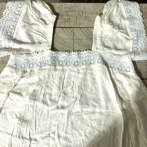 ♥️ Ces Femme White 100% Rayon Blouse